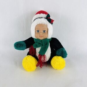 Kellytoy Plush , Christmas plush doll blue eyed, 8" Inch
